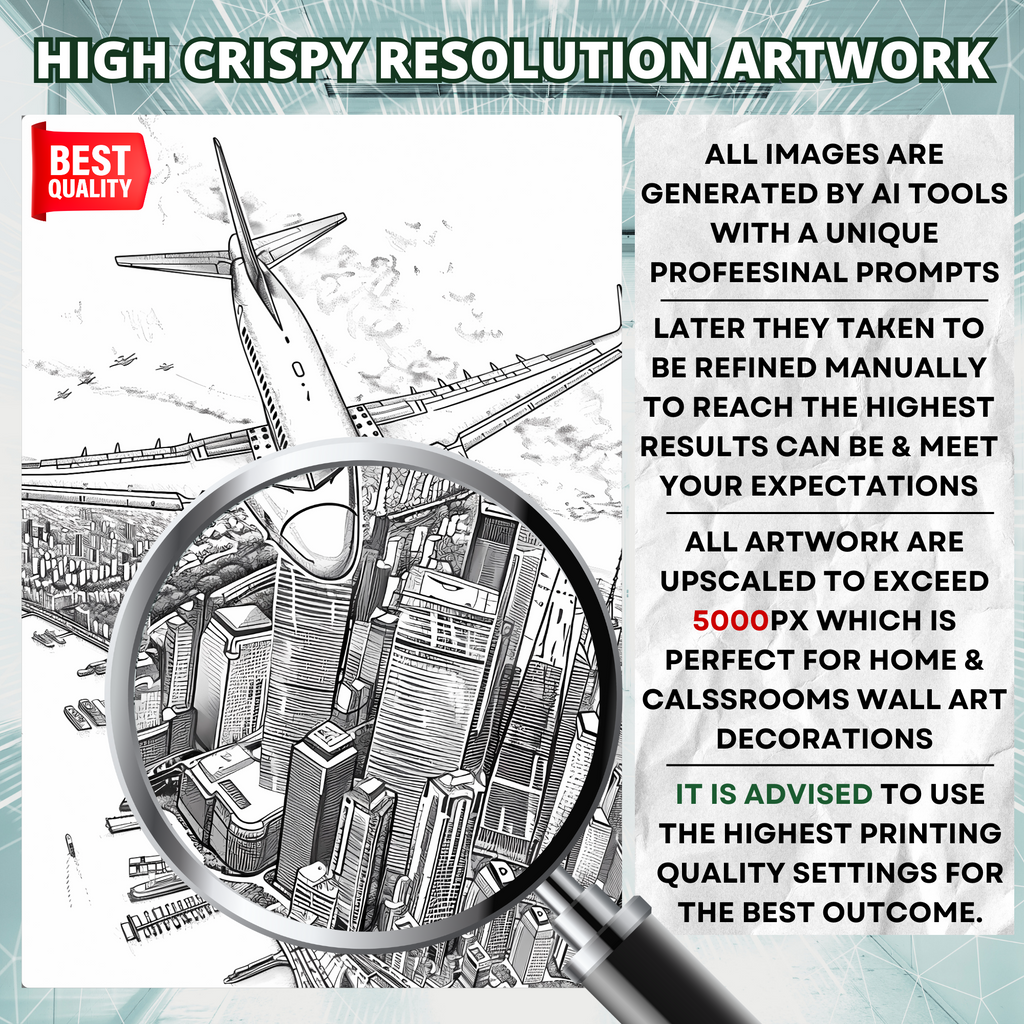 Sky Airplanes Coloring Pages