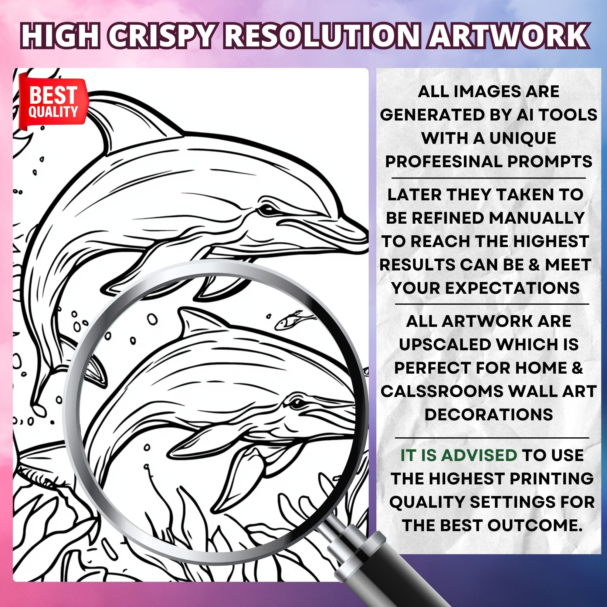 Dolphin Play Coloring Pages