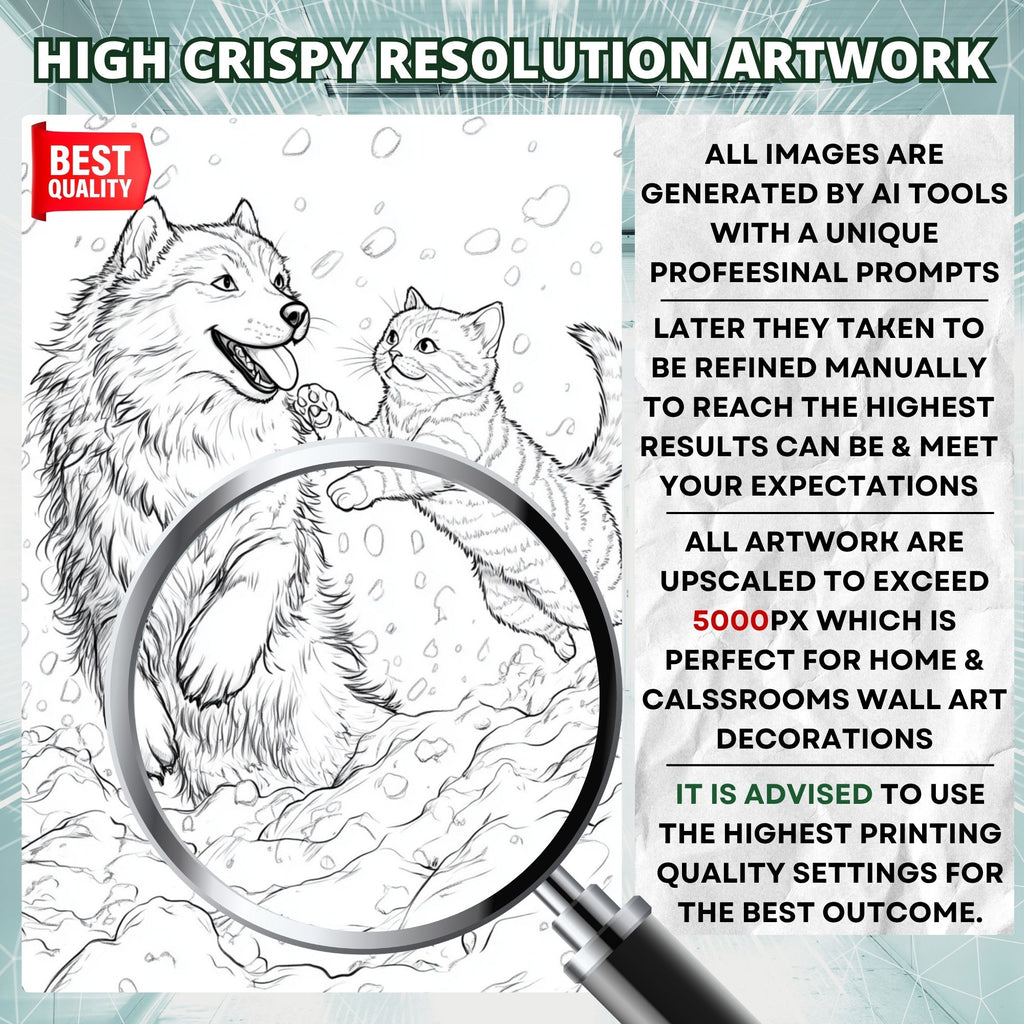 Puppies & Pussies Coloring Book Pages