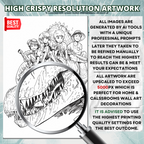 Anime Adventures' Guys Coloring Pages