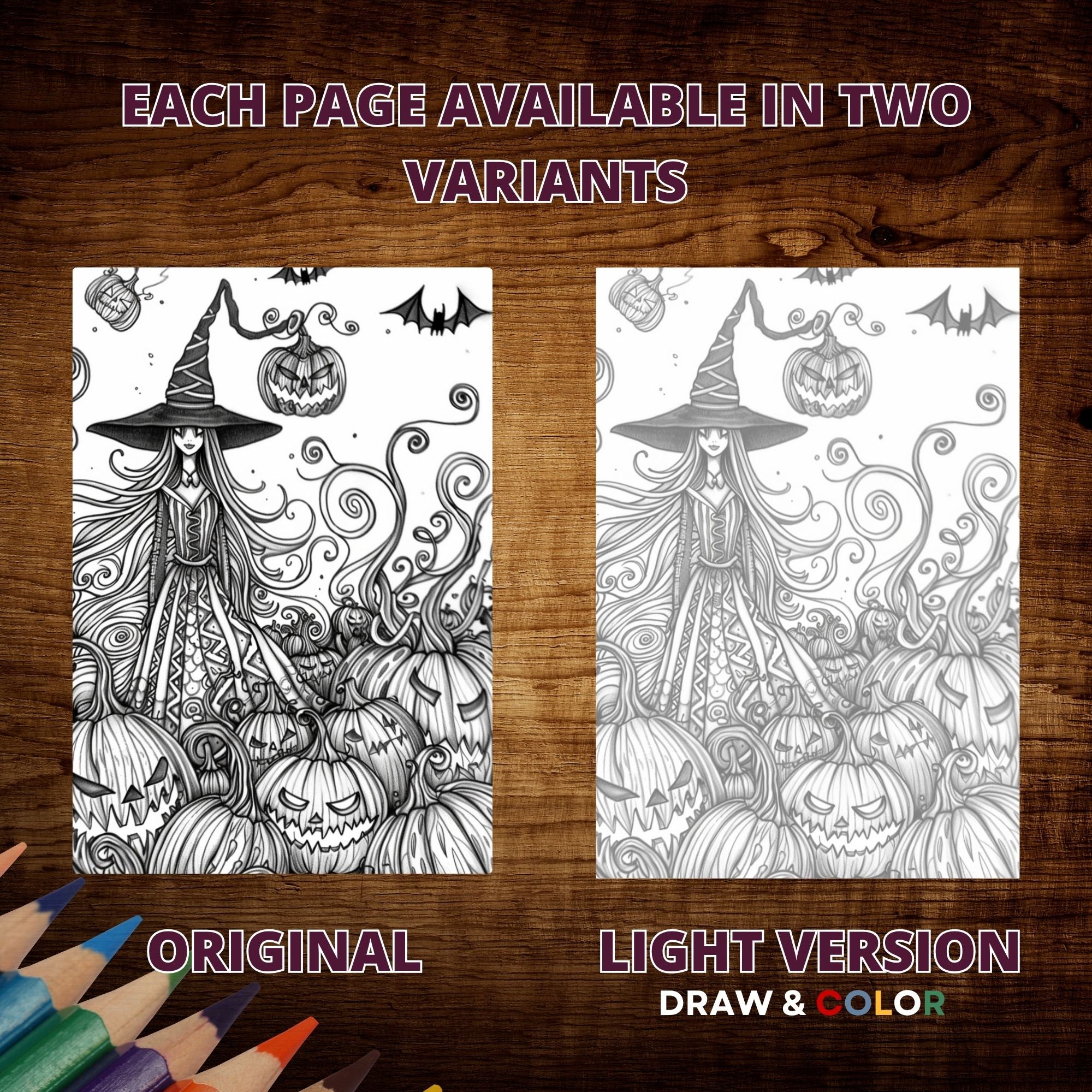 Wicked Witches Coloring Book Pages