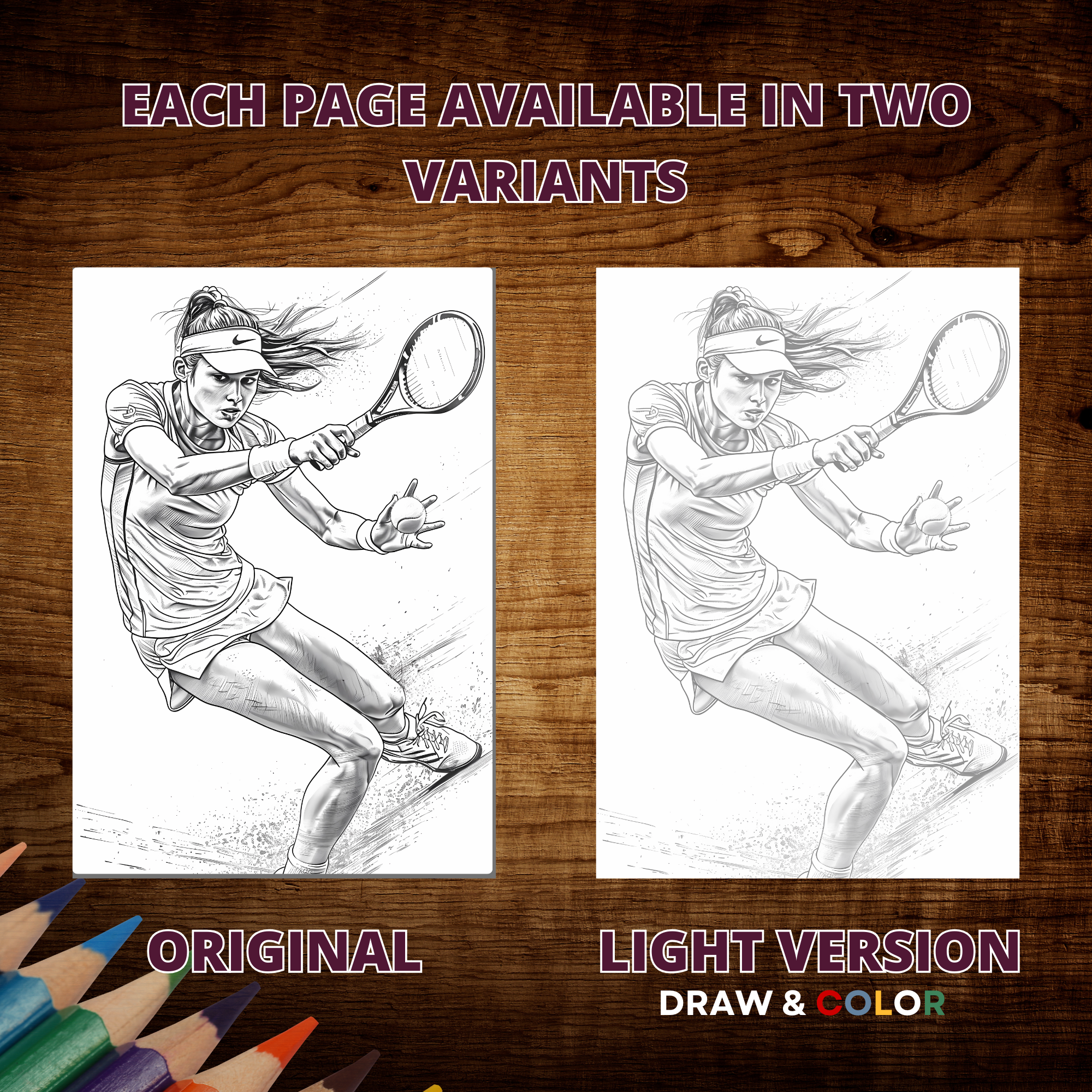 Tennis Girlie Coloring Pages