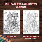 Steampunk Skulls Coloring Pages