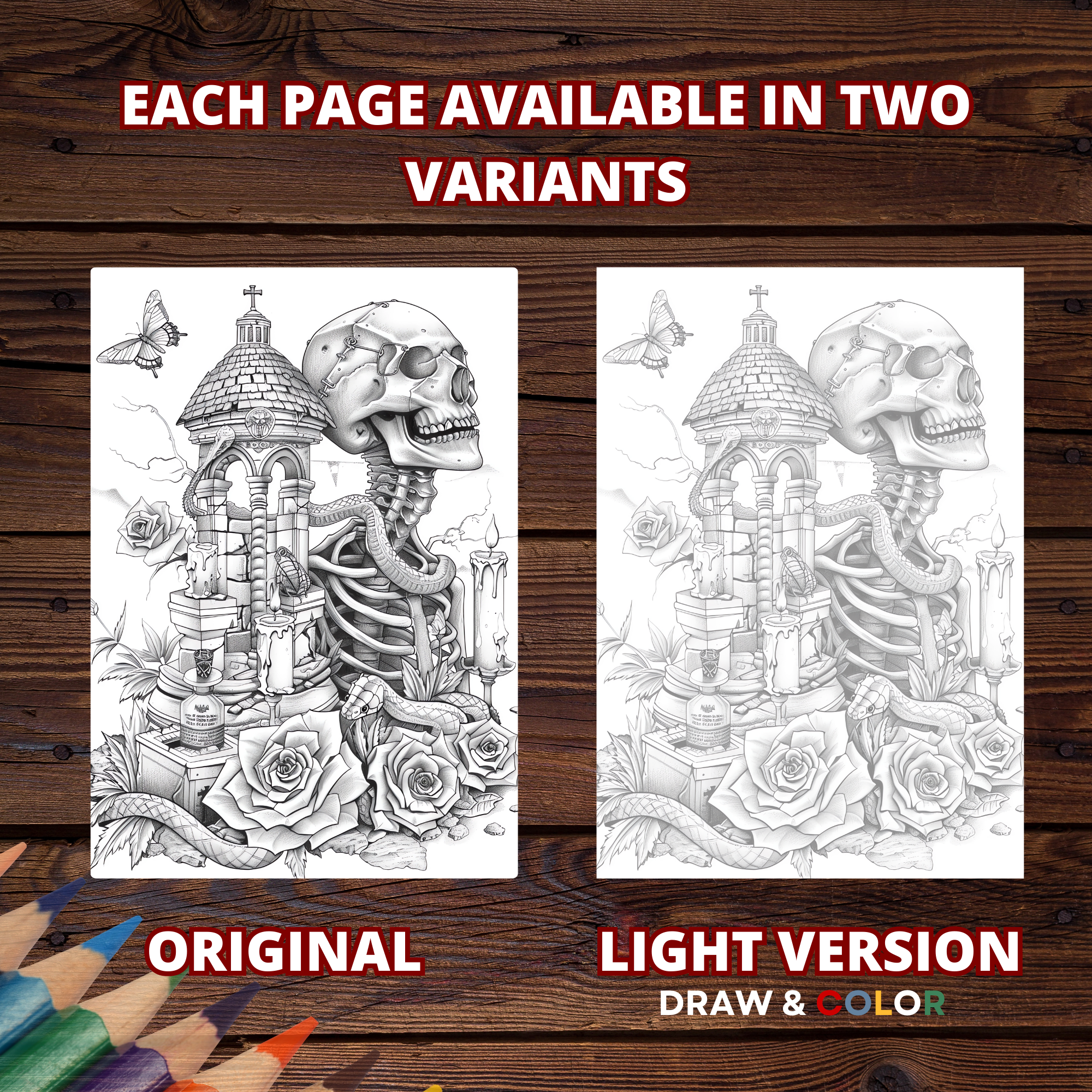 Steampunk Skulls Coloring Pages