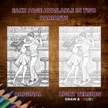 Lovely Couples Coloring Pages
