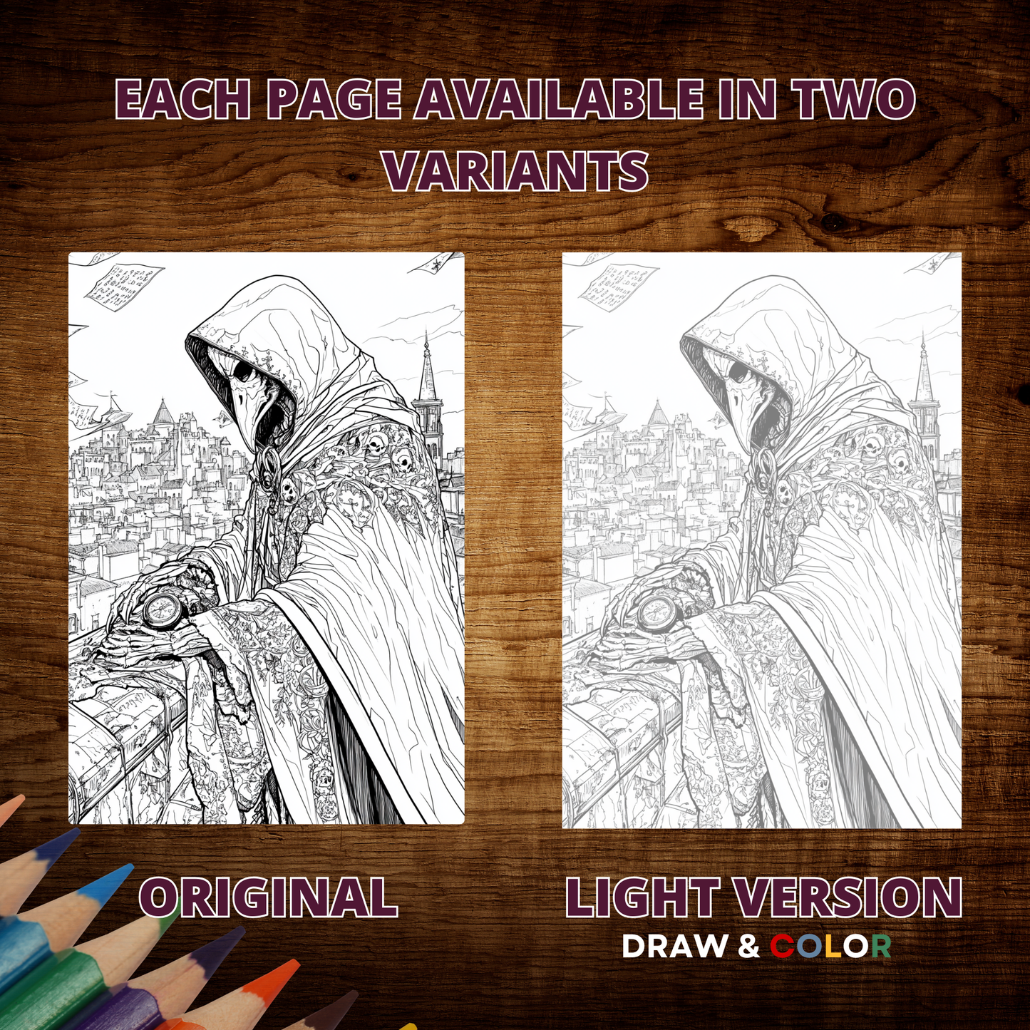 Coloriages gothiques antiques