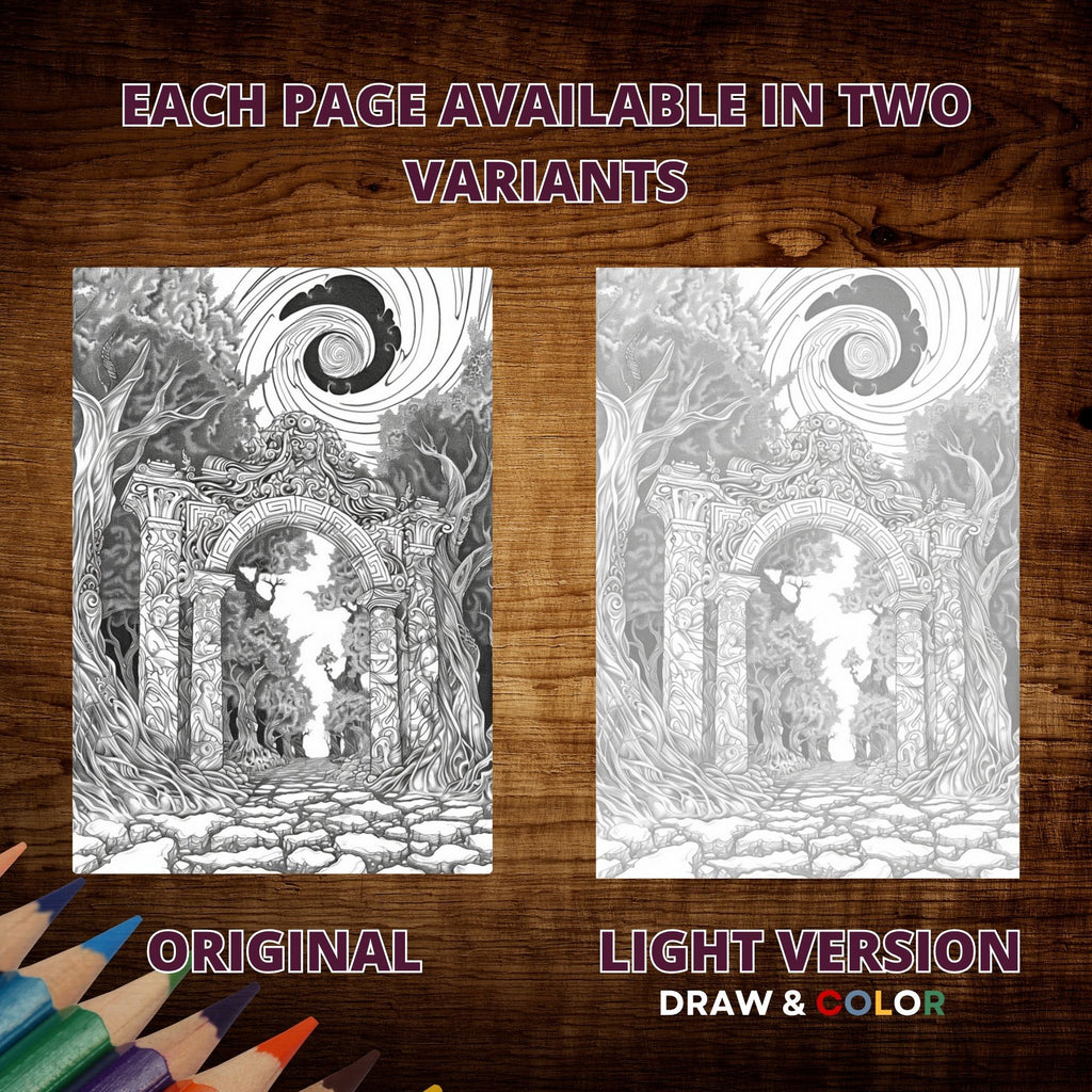 Time Travel Portals Coloring Pages