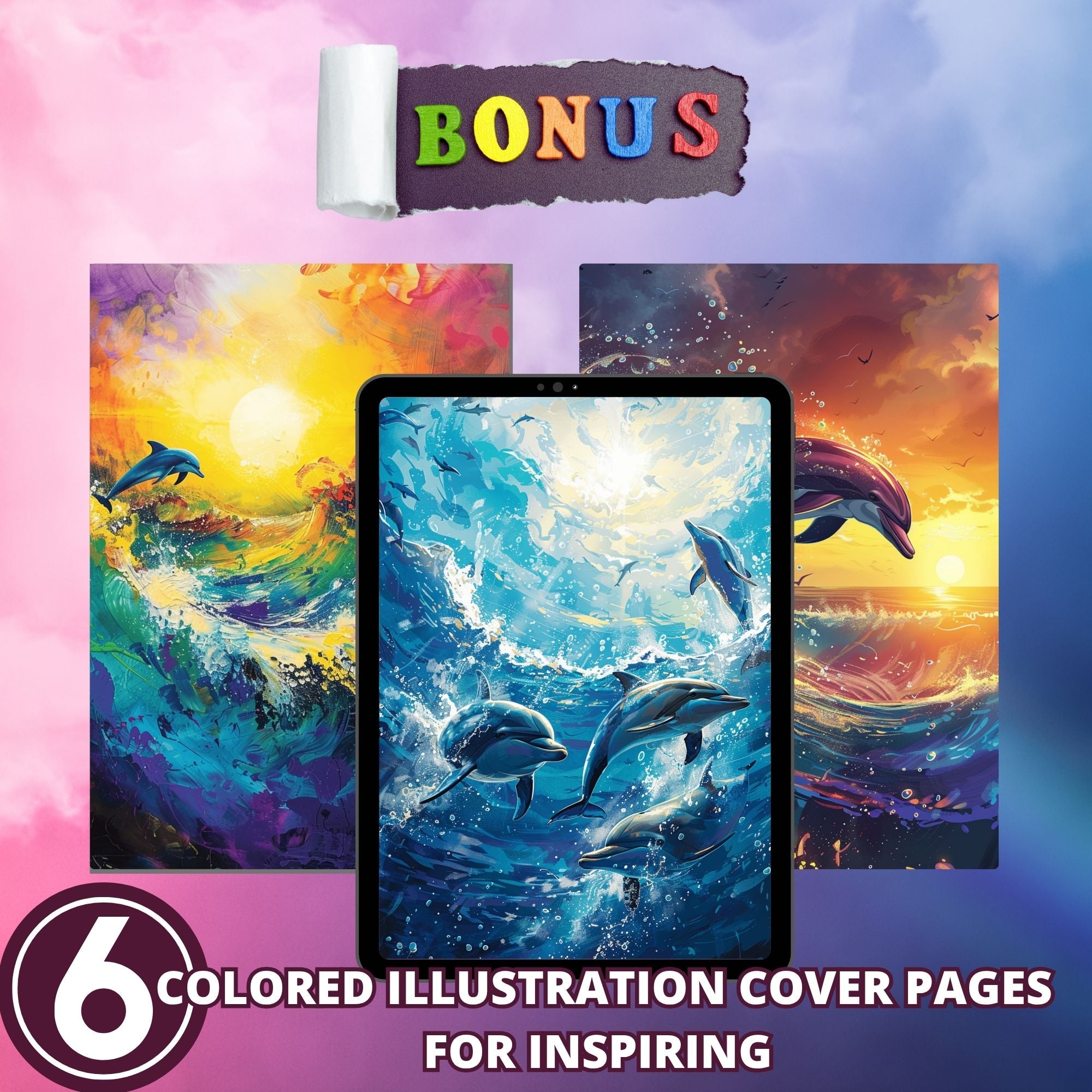 Dolphin Play Coloring Pages