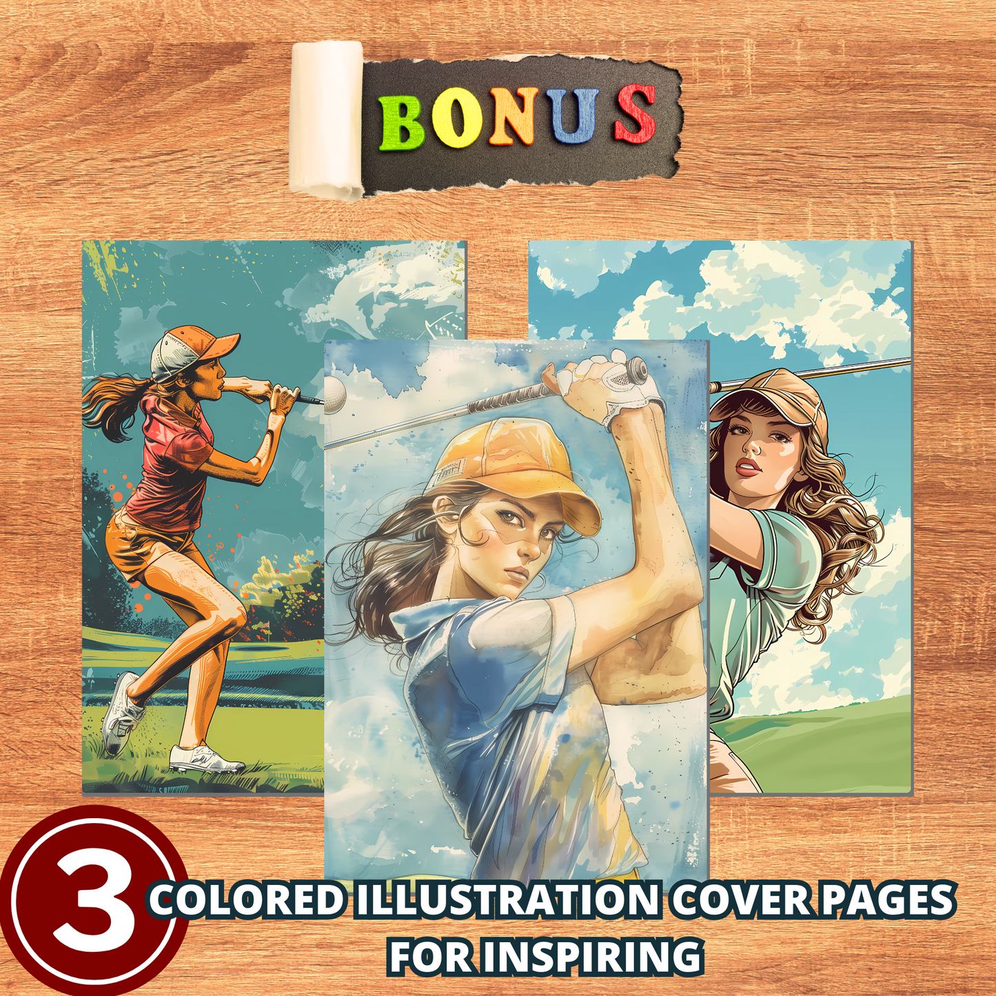 Golf Girlie Sport Coloring Pages