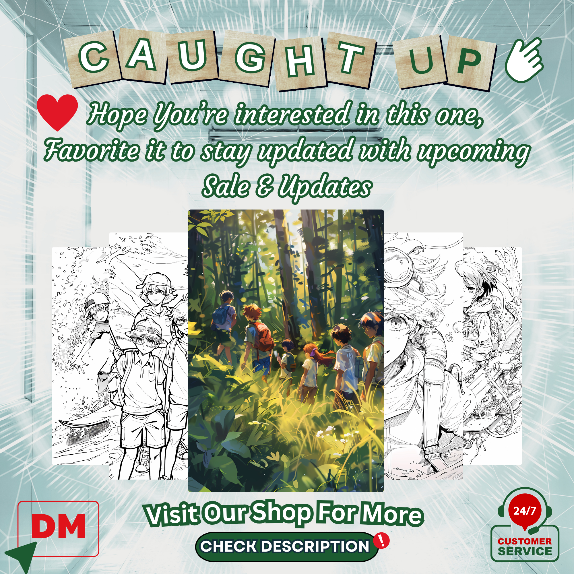 Anime Adventures' Guys Coloring Pages