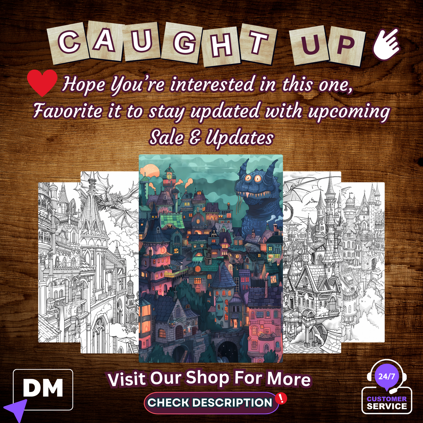 Old City Monsters Coloring Pages Collection