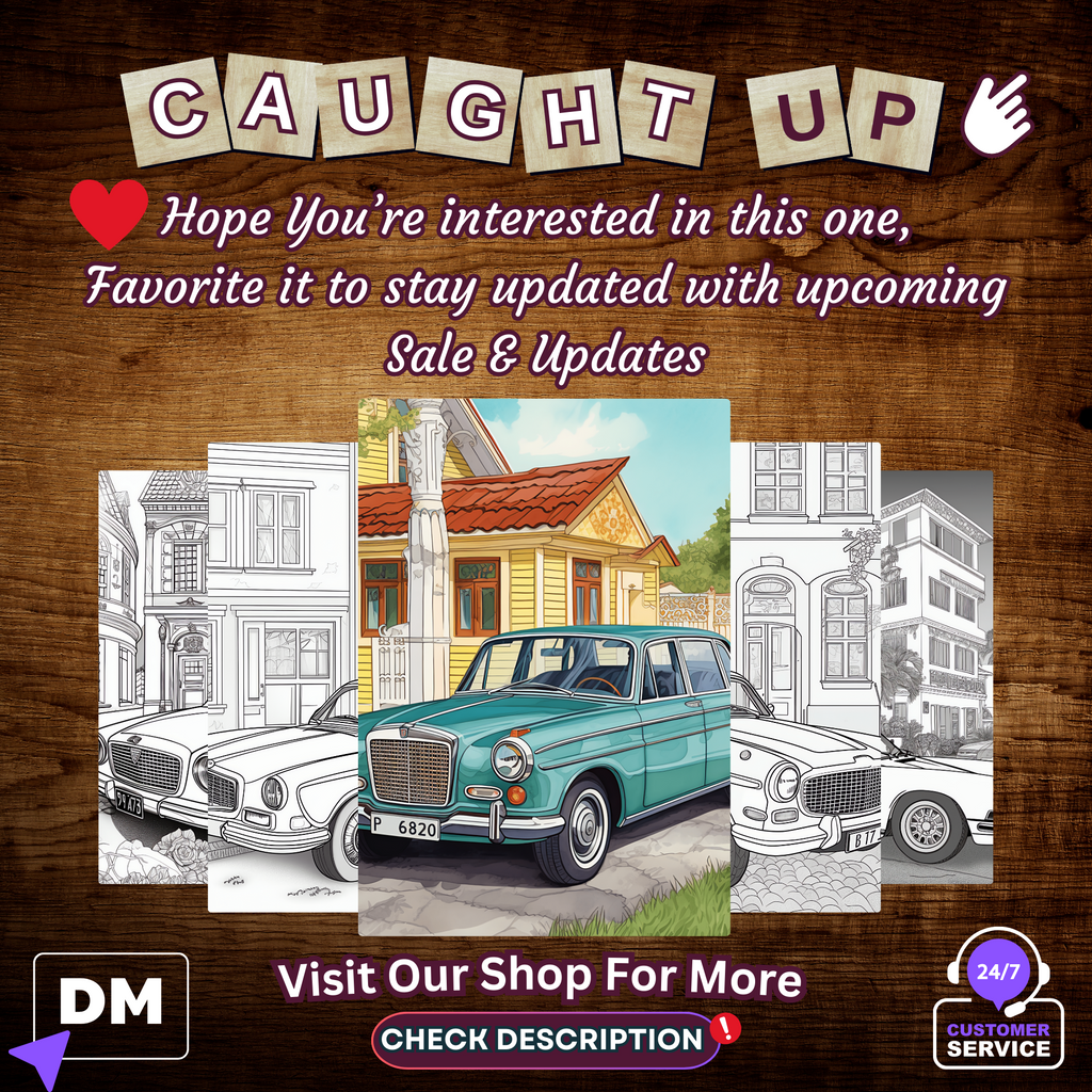 Classic Cars In Cities Coloring Pages