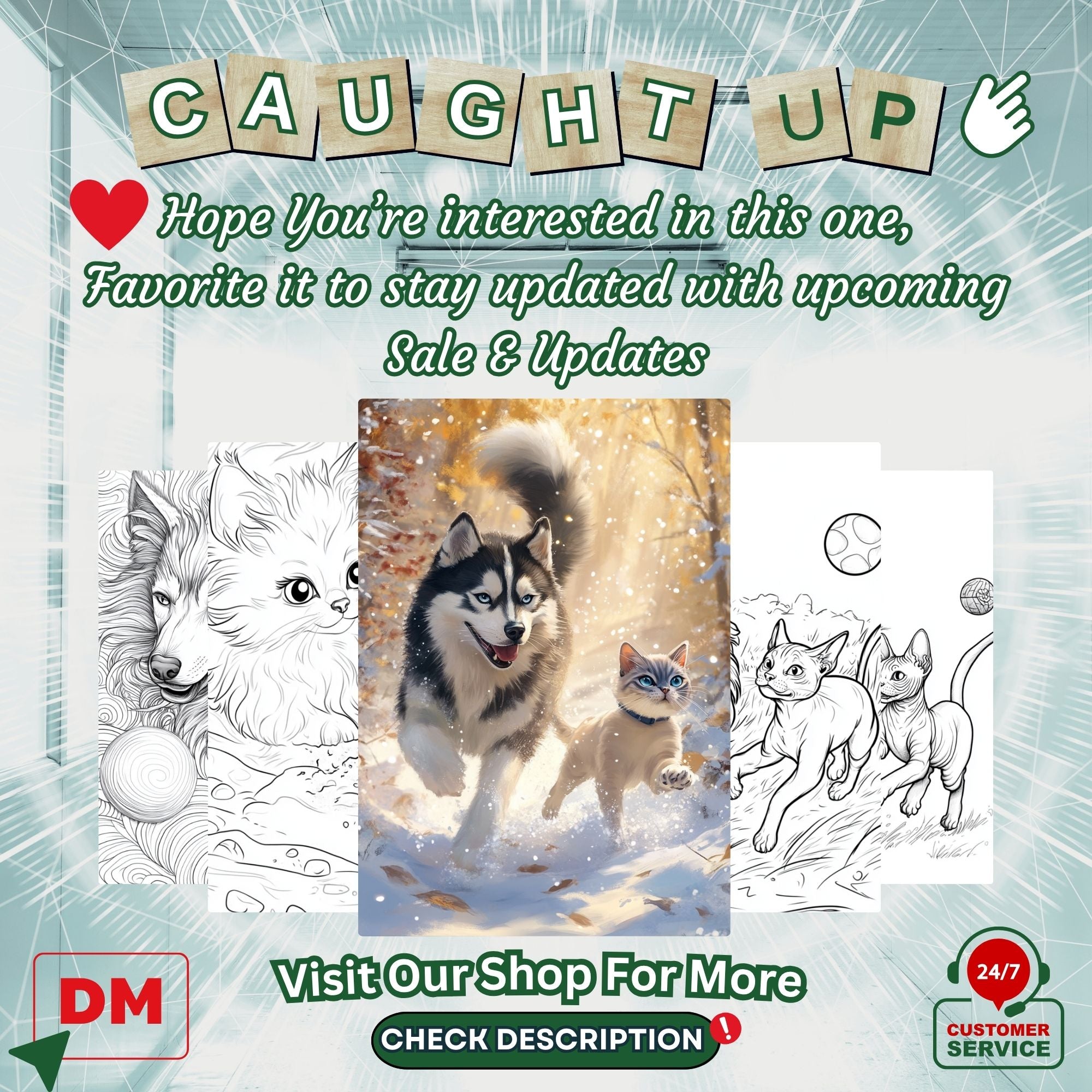 Puppies & Pussies Coloring Book Pages
