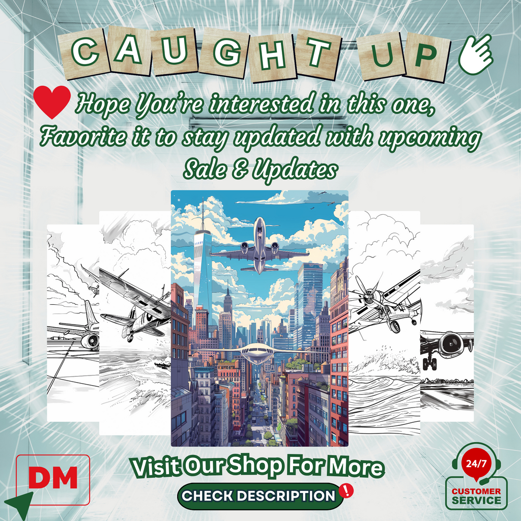 Sky Airplanes Coloring Pages