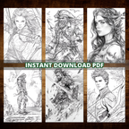 Beast Hunters' Realm Coloring Pages