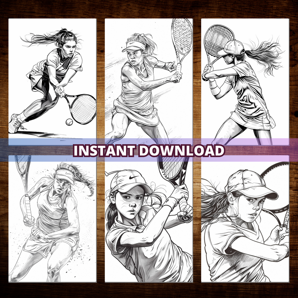 Tennis Girlie Coloring Pages