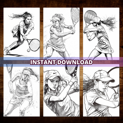 Tennis Girlie Coloring Pages