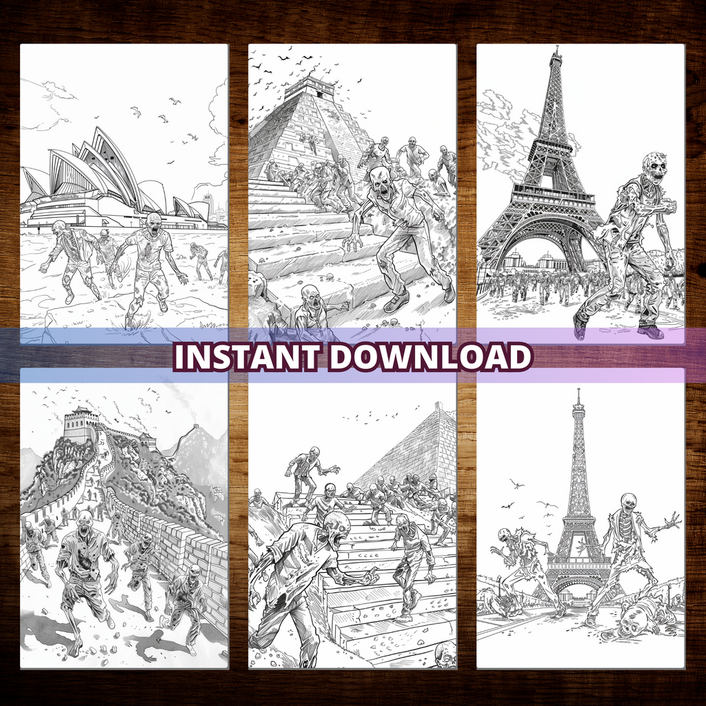 City Of Zombies Coloring Pages