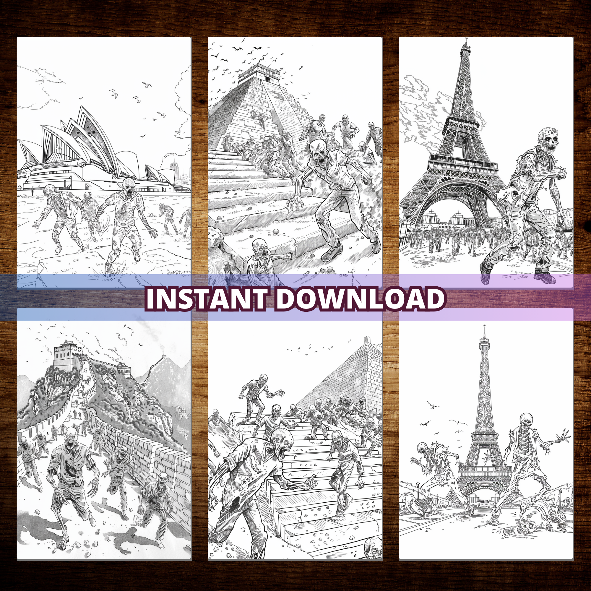 City Of Zombies Coloring Pages