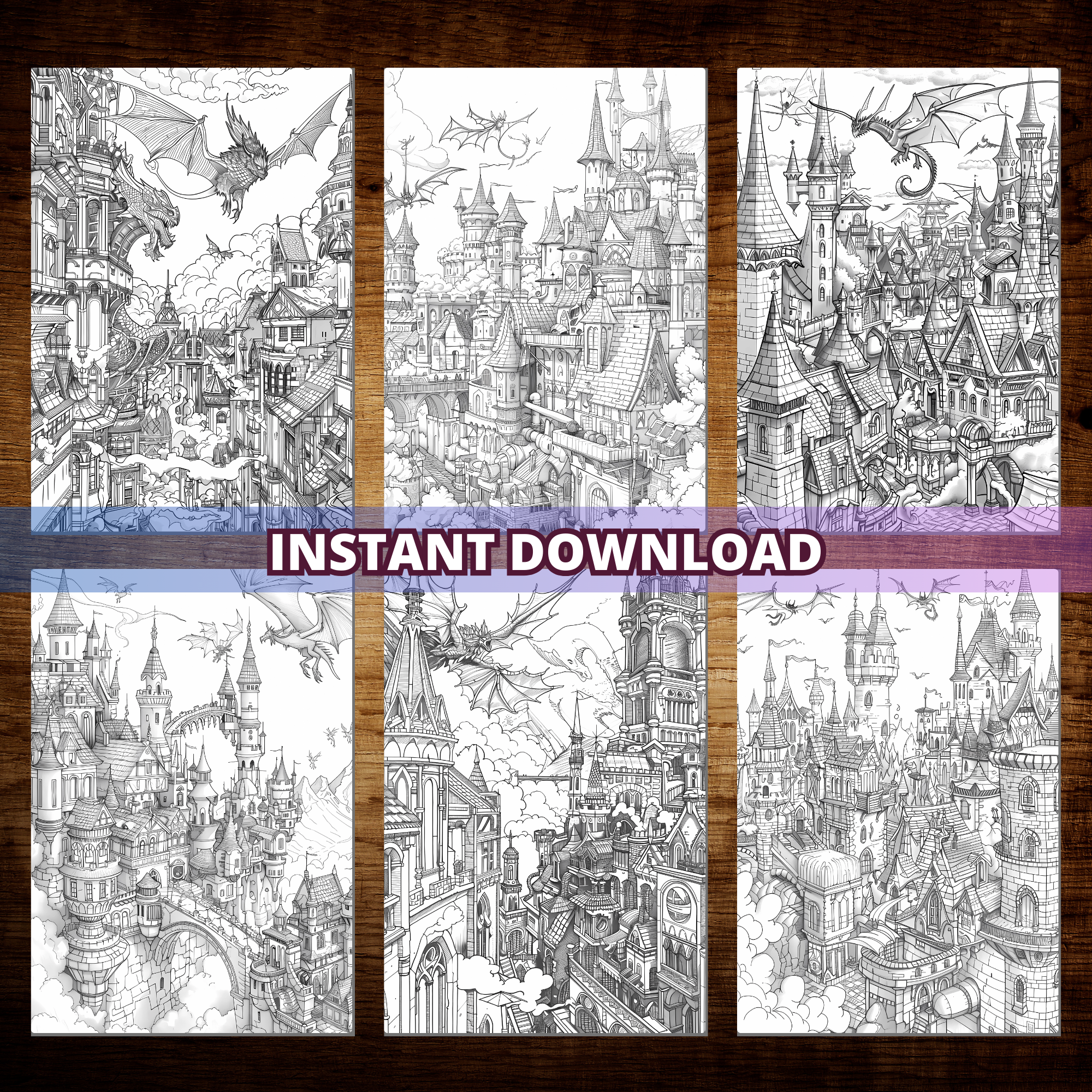 Old City Monsters Coloring Pages Collection