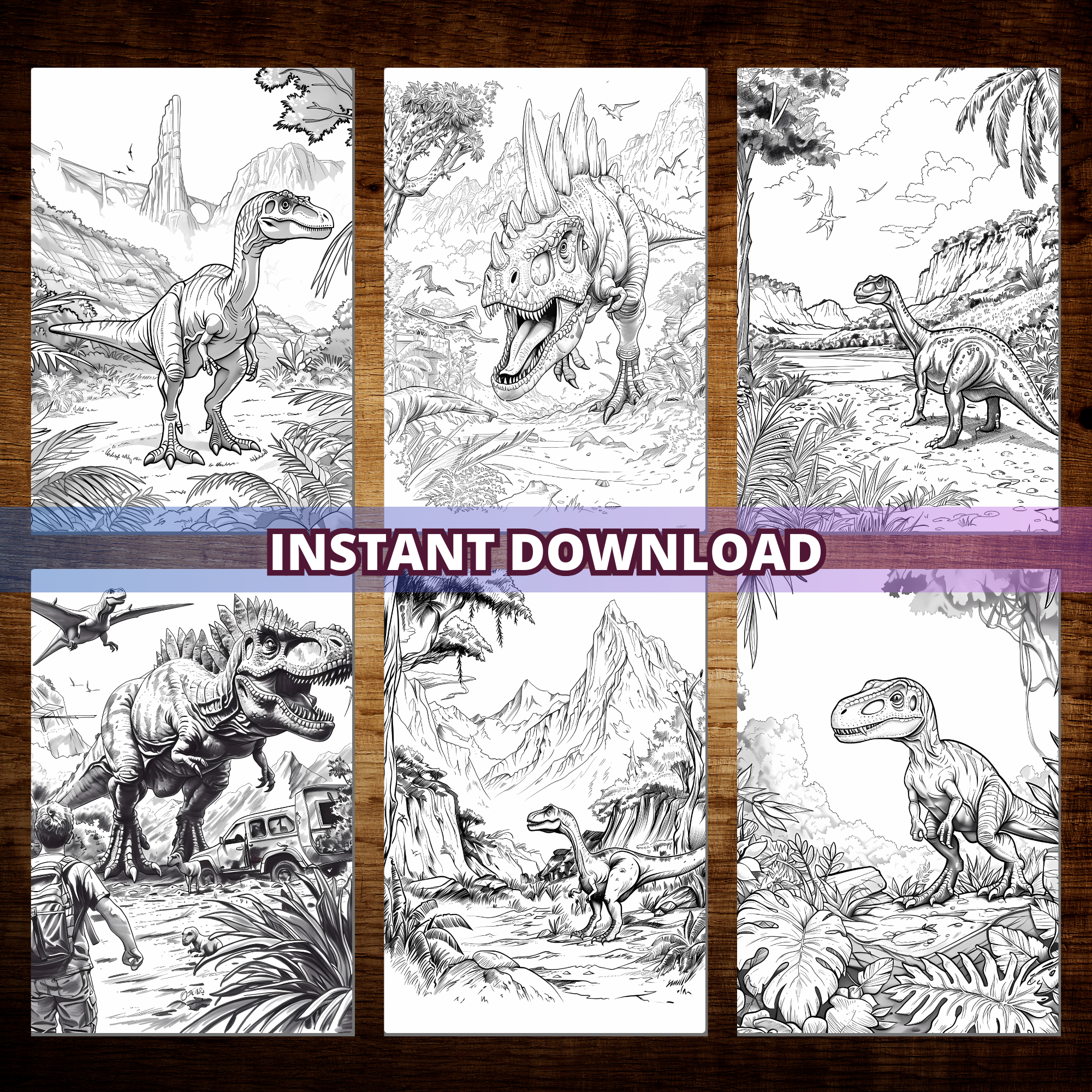 Age of Dinosaurs Coloring Book Pages