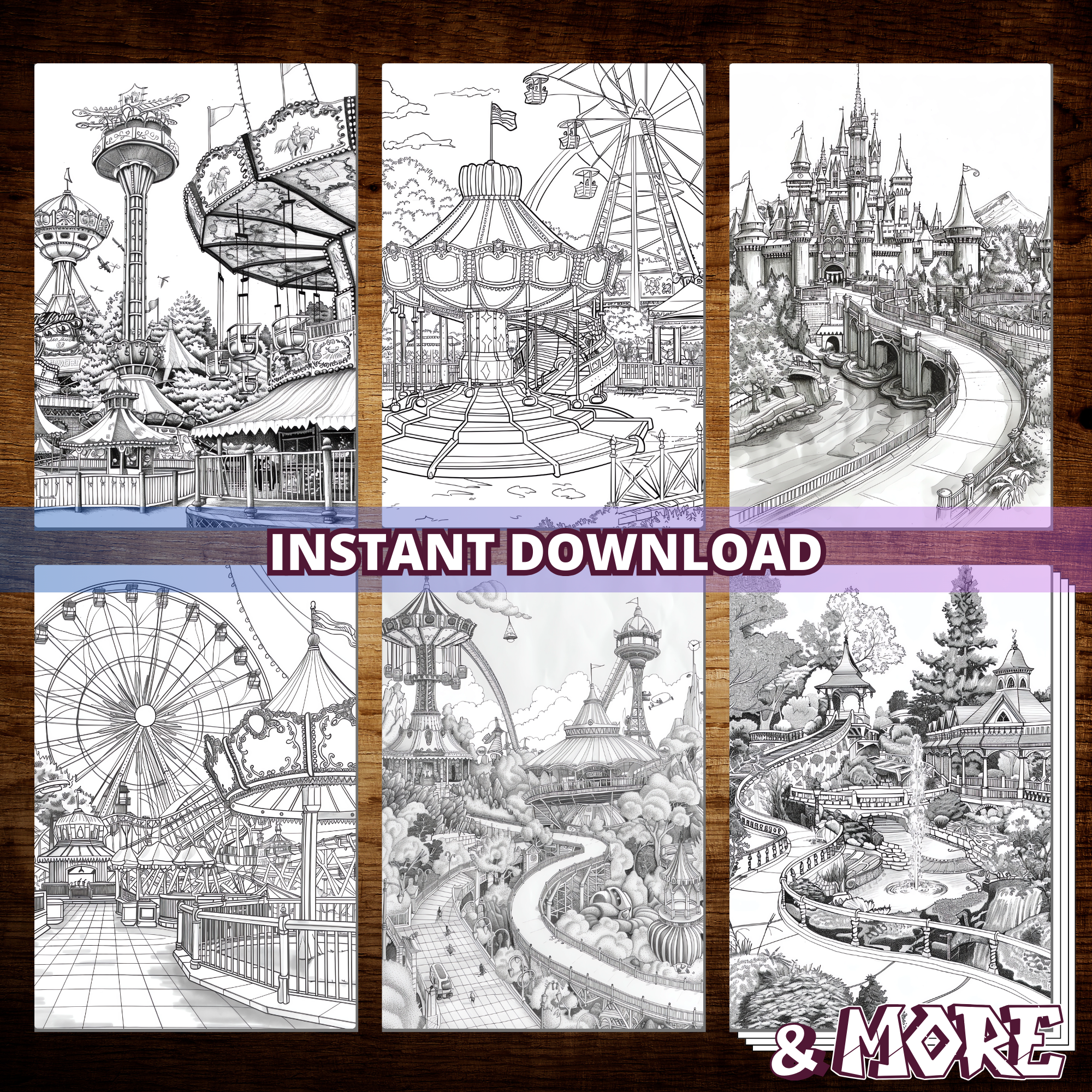 Theme Park Coloring Pages
