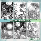 Wild Mermaids Coloring Pages