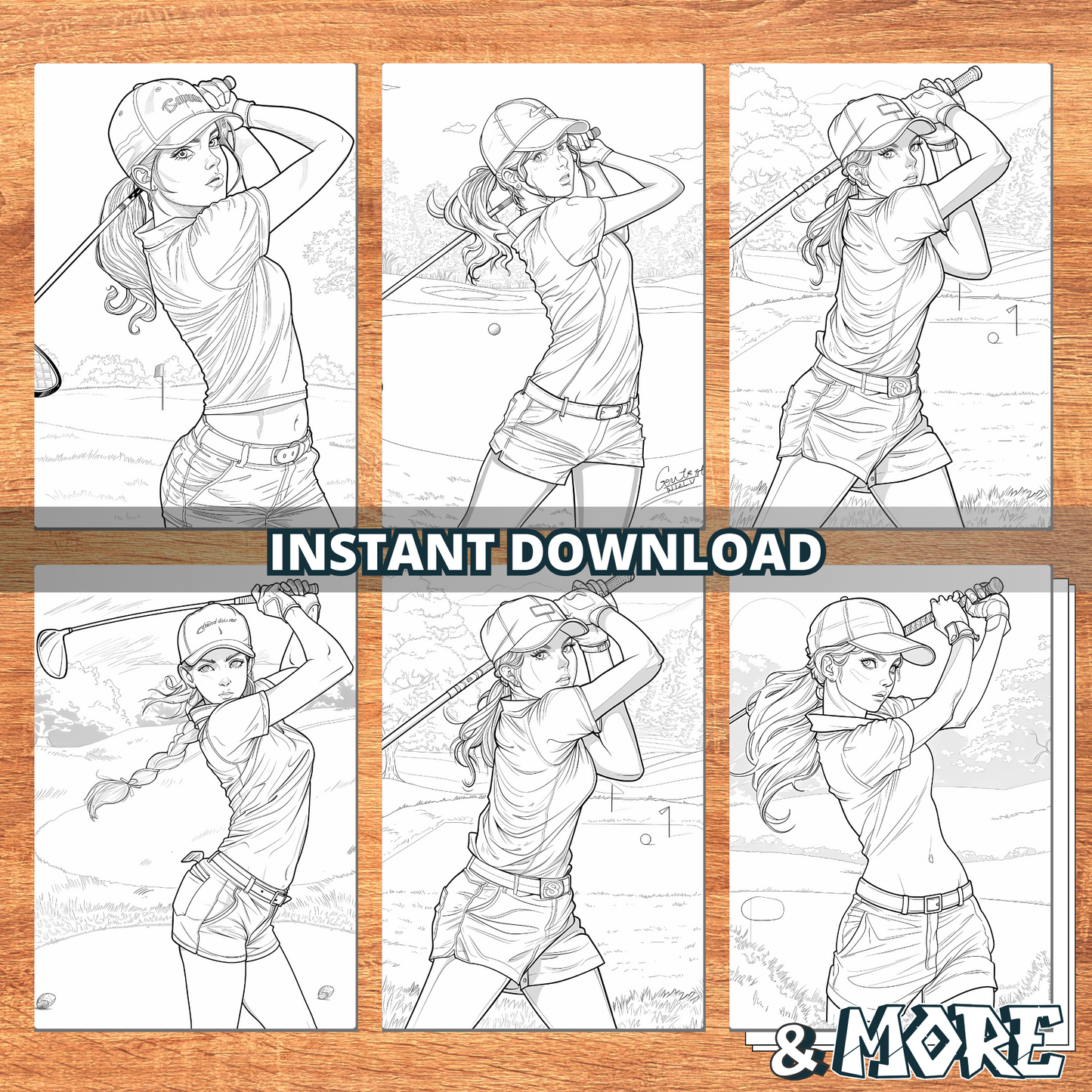 Golf Girlie Sport Coloring Pages