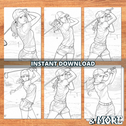 Golf Girlie Sport Coloring Pages