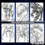 Armoured Giant Animals Coloring Pages