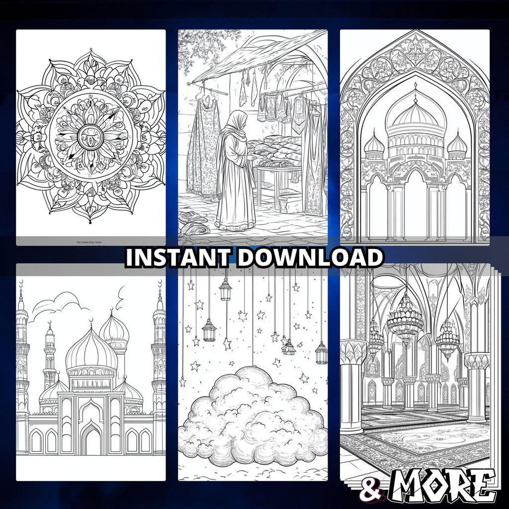Islamic Art Coloring Book Pages