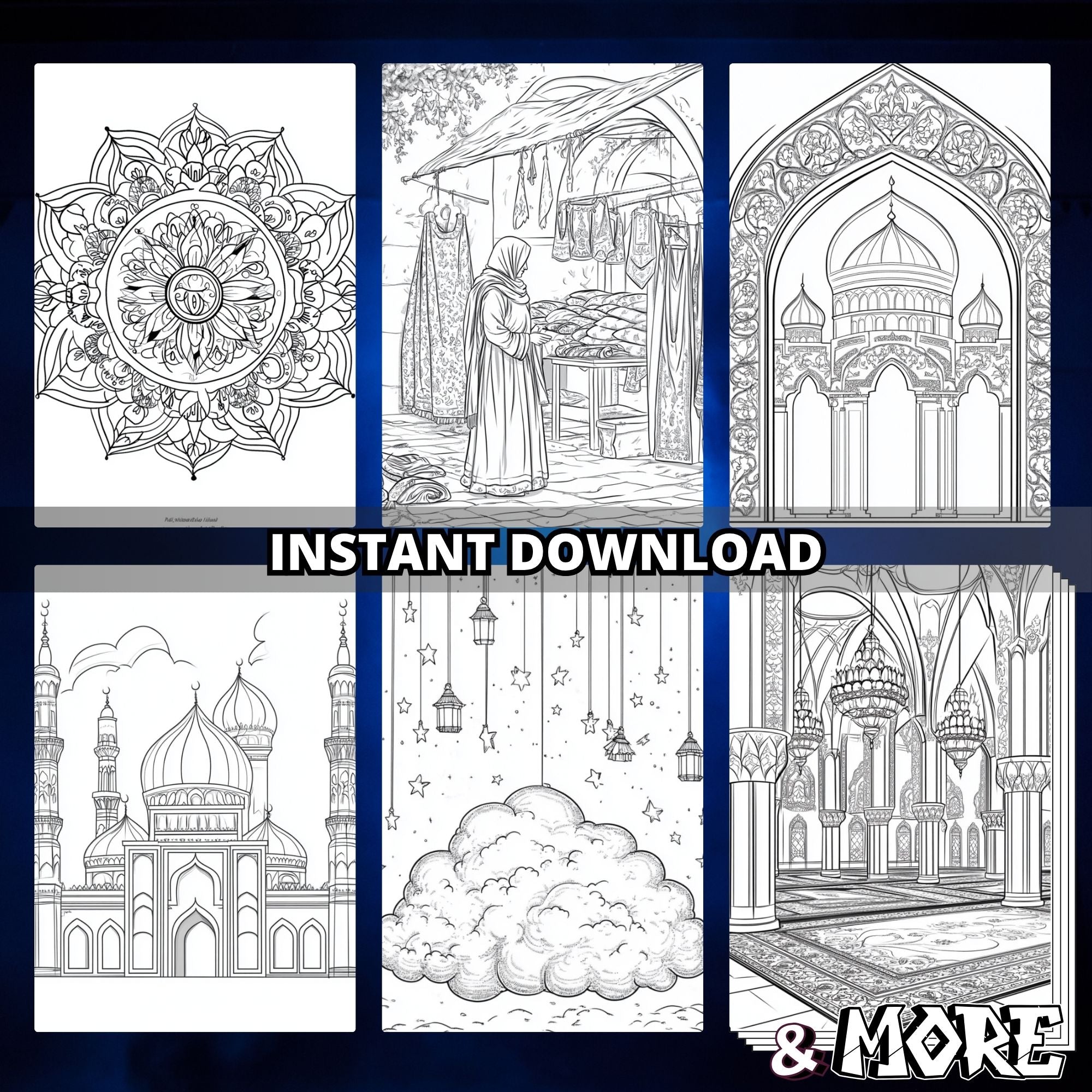 Islamic Art Coloring Book Pages