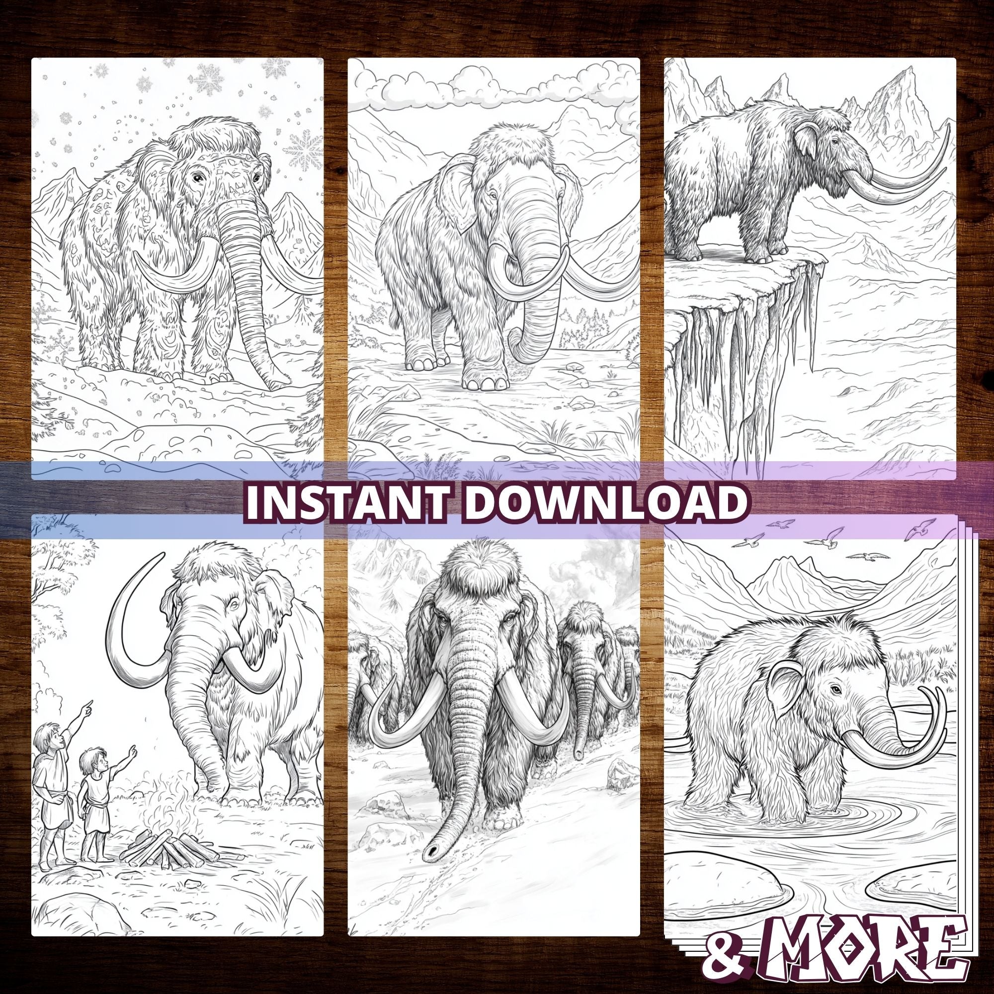 Age Of Mammoth Coloring Pages