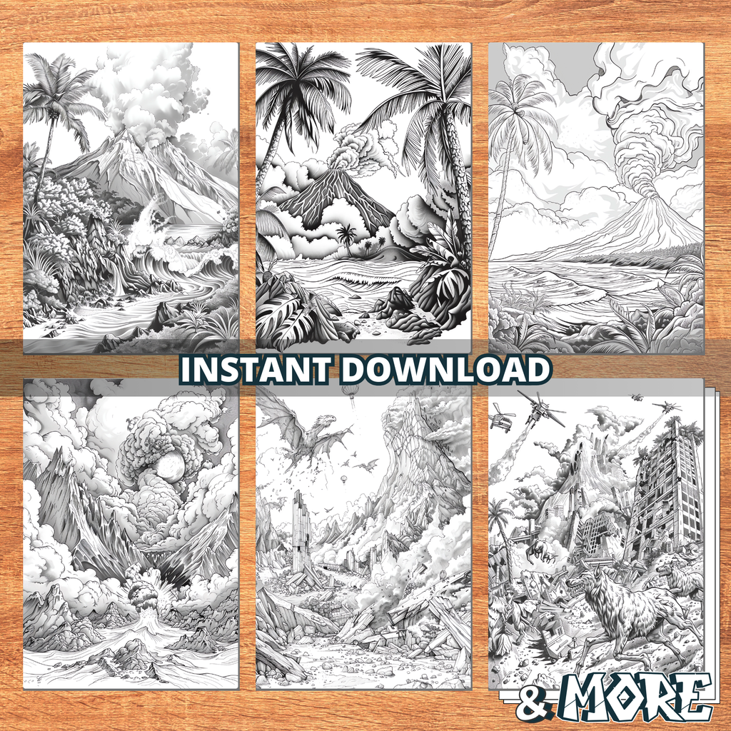 The Great Mountains' Volcanoes Coloring Pages