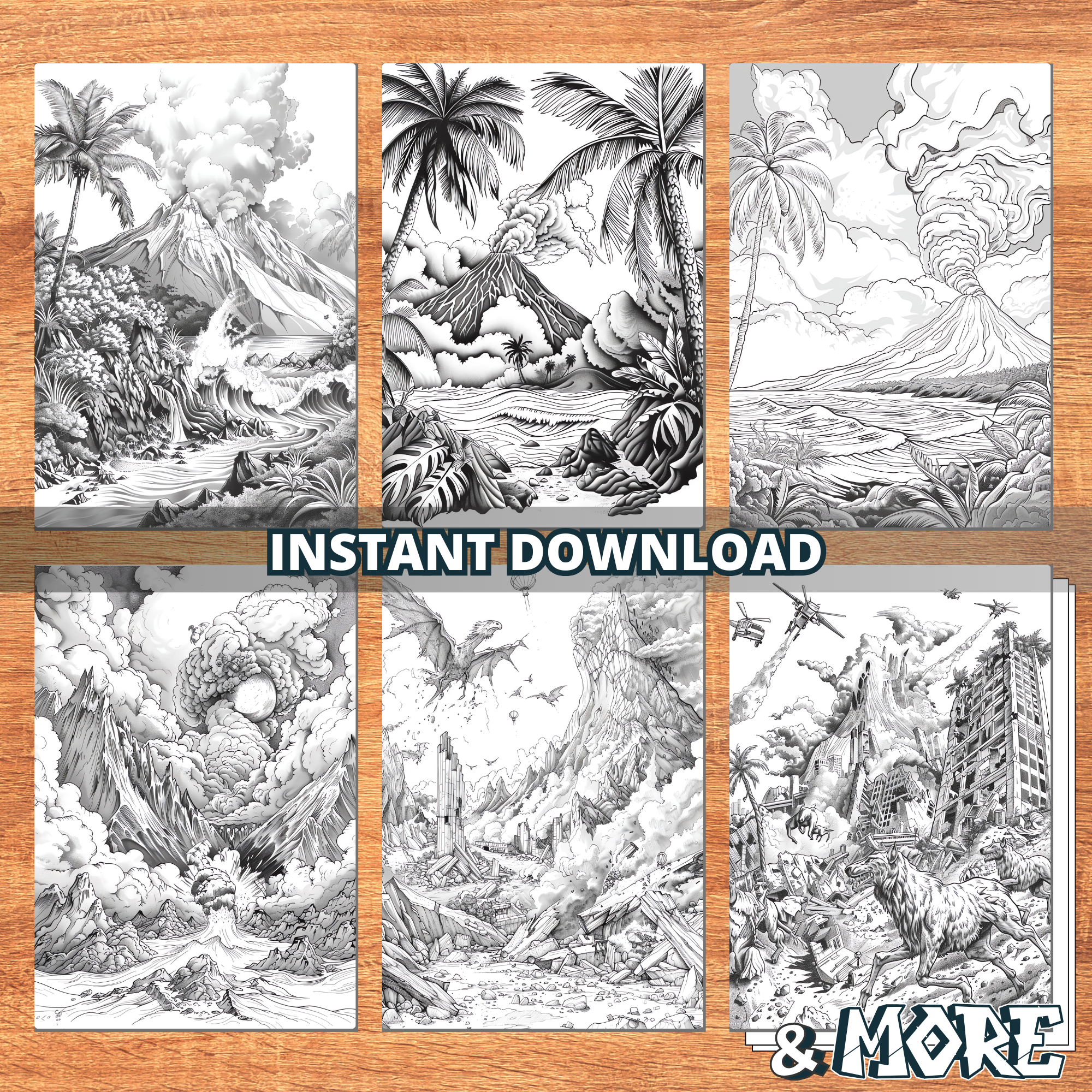 The Great Mountains' Volcanoes Coloring Pages