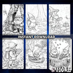 Little Footsteps (Gnomes) Coloring Book Pages