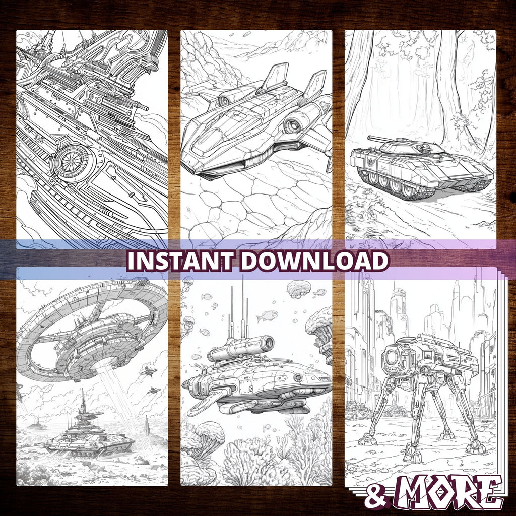 Futuristic Tanks Coloring Pages