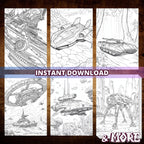 Futuristic Tanks Coloring Pages