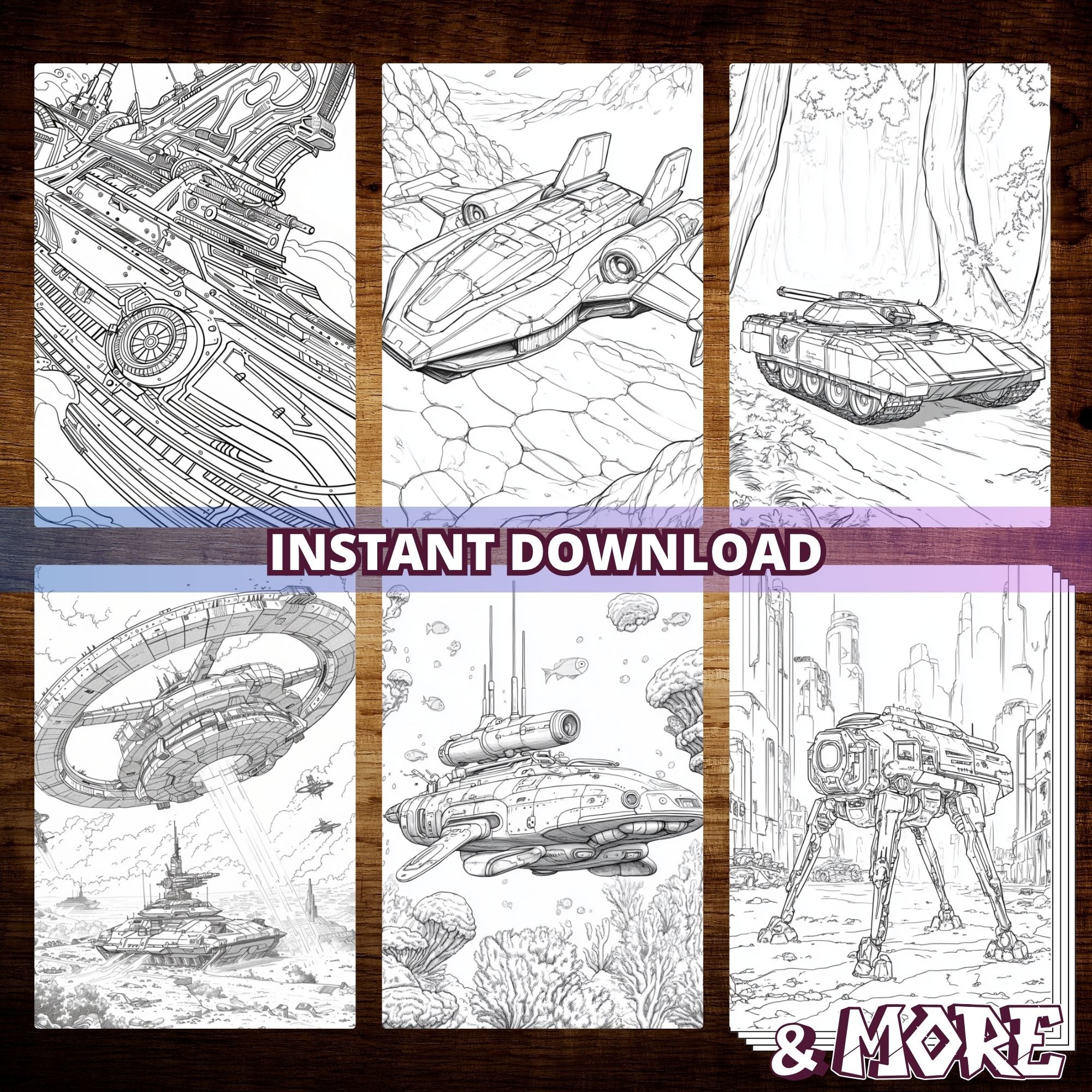 Futuristic Tanks Coloring Pages