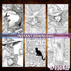 Wicked Witches Coloring Book Pages