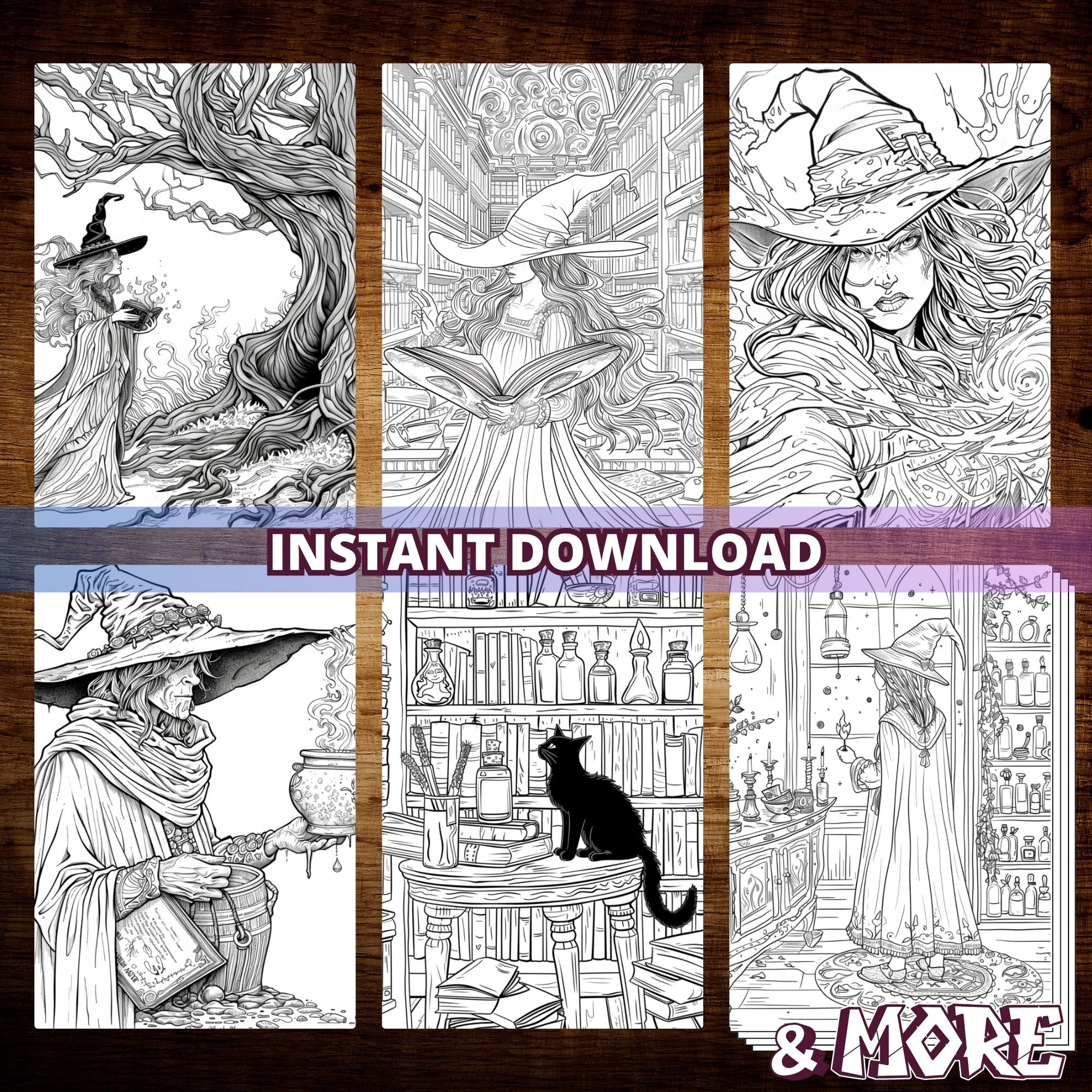 Wicked Witches Coloring Book Pages