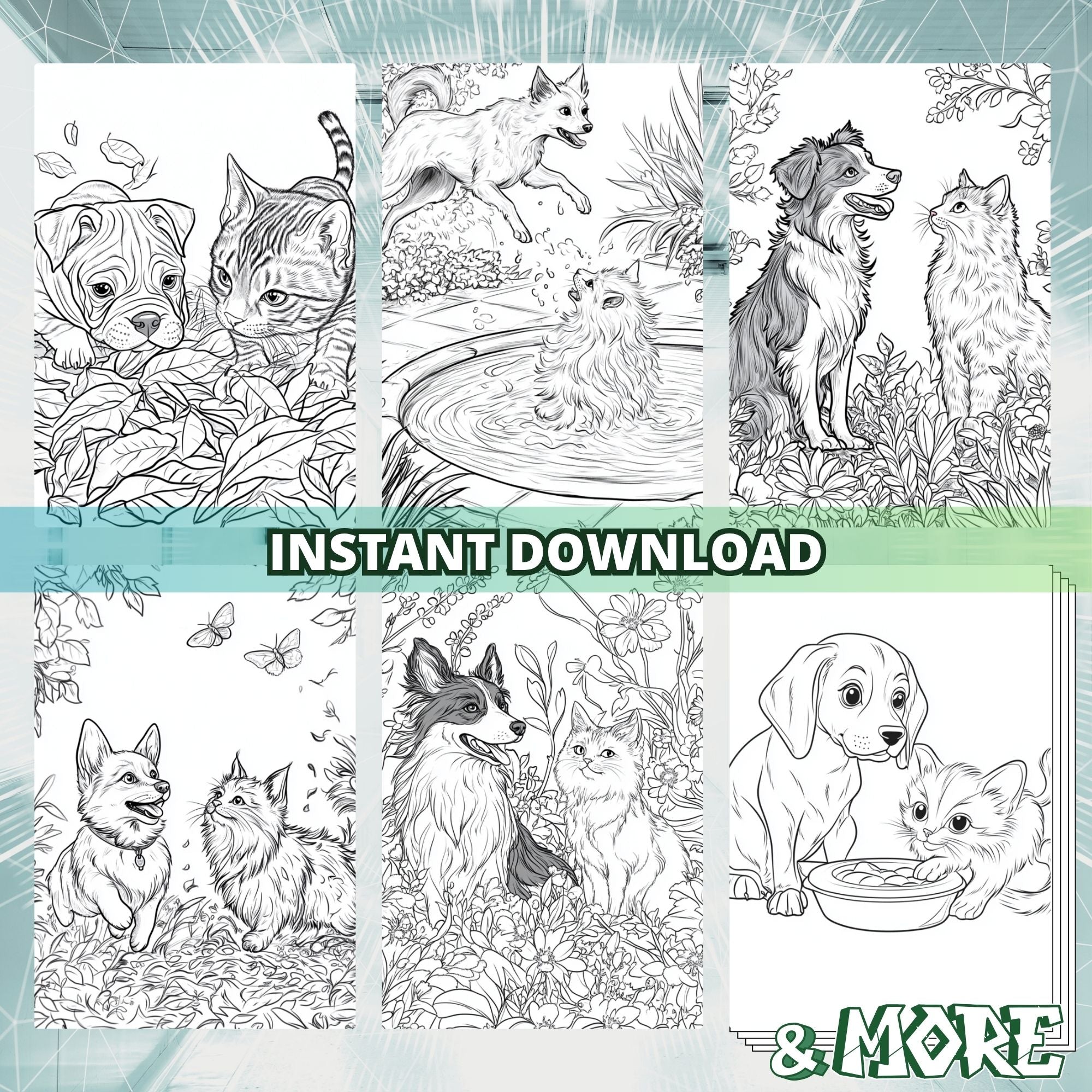 Puppies & Pussies Coloring Book Pages