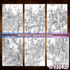 Old City Monsters Coloring Pages Collection