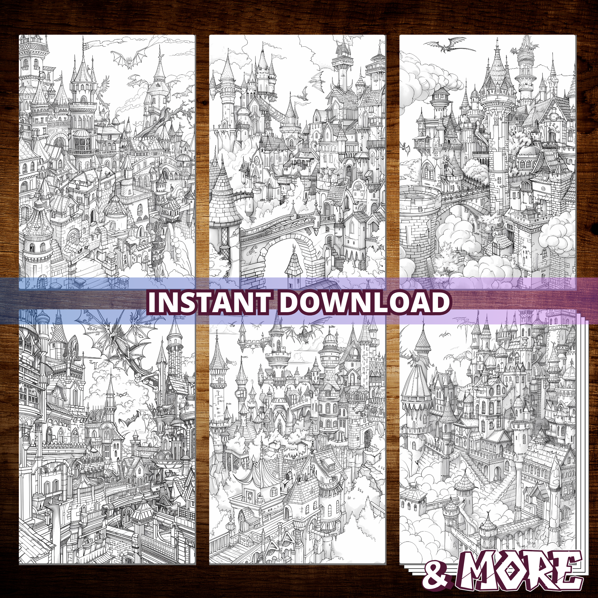 Old City Monsters Coloring Pages Collection