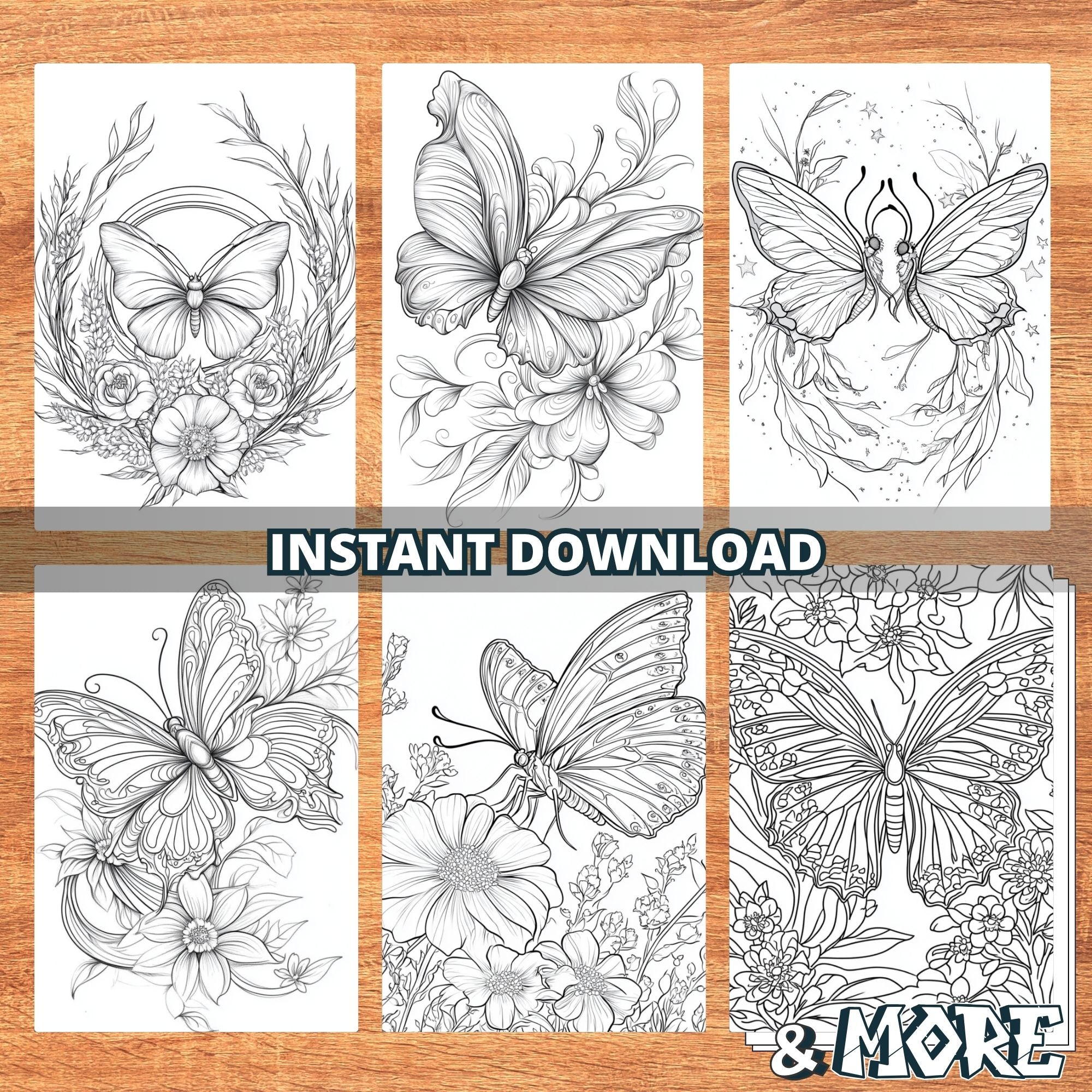 Blooming Butterflies Coloring Pages