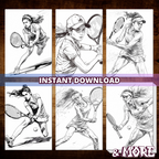 Tennis Girlie Coloring Pages