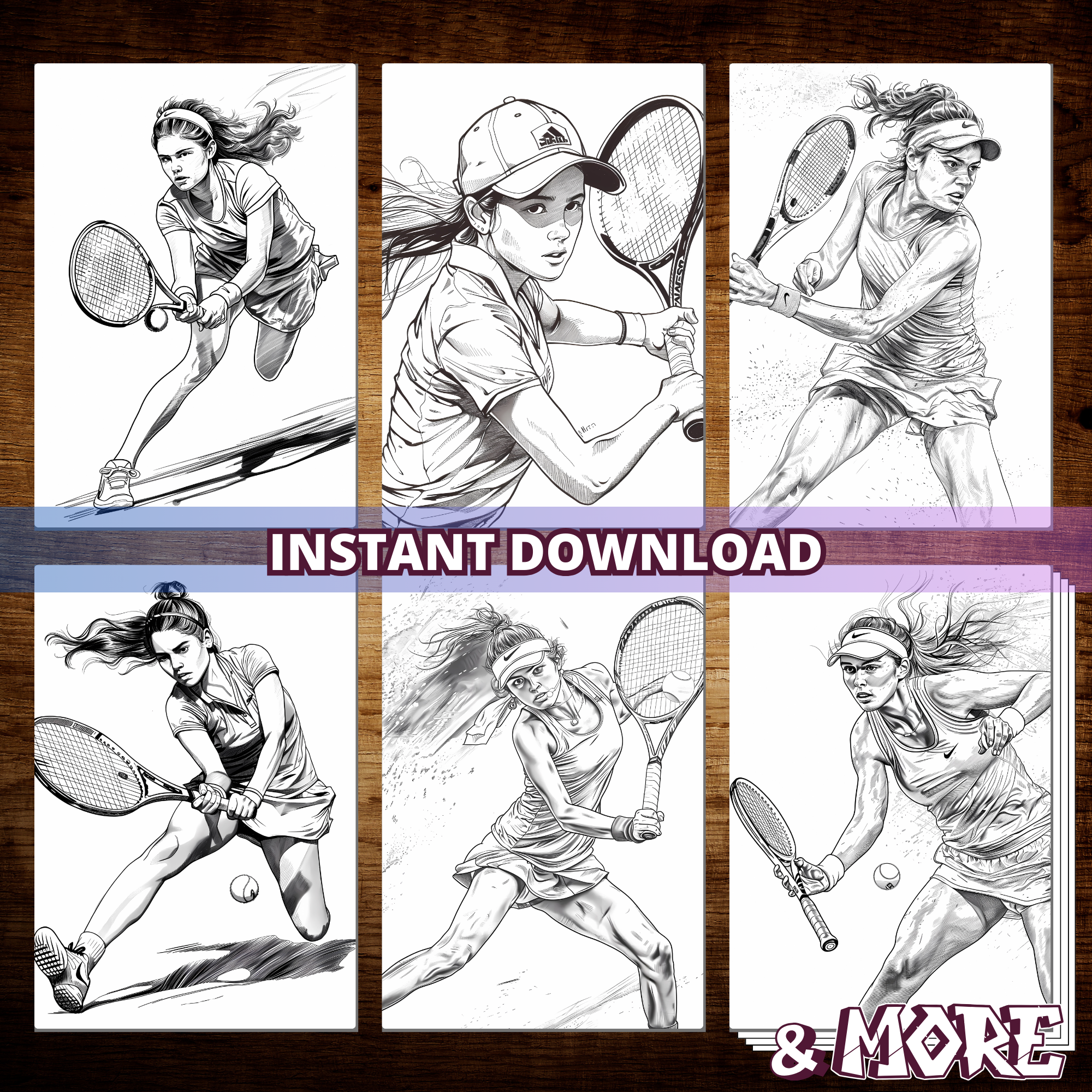 Tennis Girlie Coloring Pages