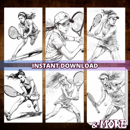 Tennis Girlie Coloring Pages