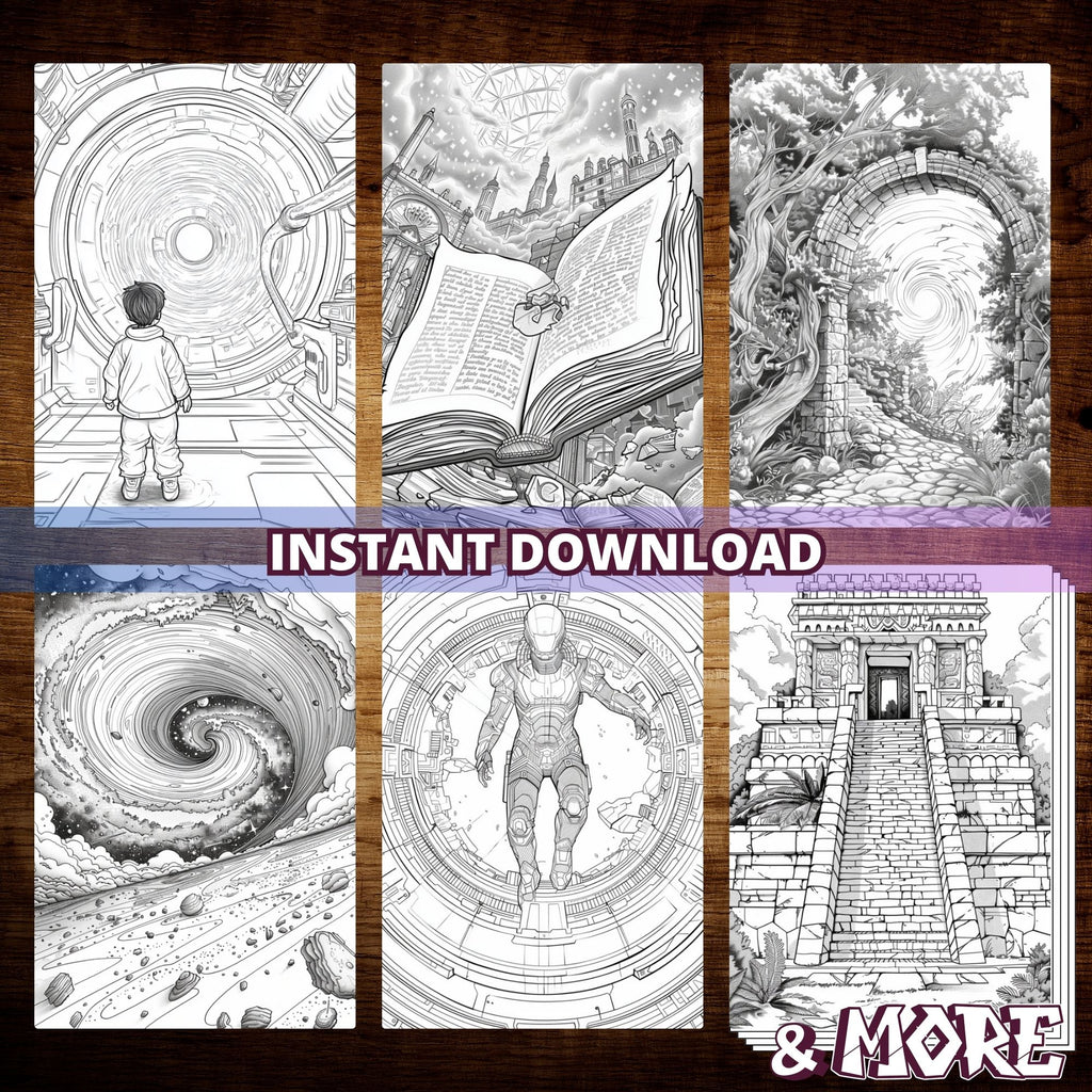 Time Travel Portals Coloring Pages