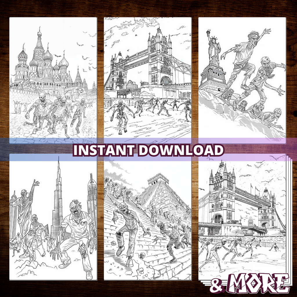 City Of Zombies Coloring Pages